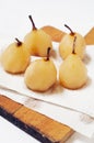 Poached pears in rose syrup Royalty Free Stock Photo