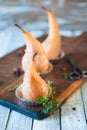 Poached pears with spices in syrup Royalty Free Stock Photo