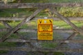 `Poacher Watch Area` sign. Rural crime prevention