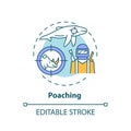 Poaching concept icon