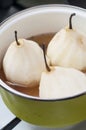 Poaching pears