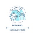 Poaching turquoise concept icon