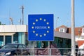 European Union Sign, Vila Real de Santo Antonio, Portugal.