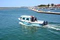 Water taxi in the marina, Olhao.