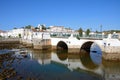 Roman bridge and white town, Tavira.