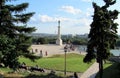 The Pobednik monument and fortress Kalemegdan in Belgrade