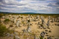 Pobiti Kamani Stone Forest The stone desert Varna Bulgaria Royalty Free Stock Photo