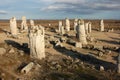 Phenomenon rock formations near Varna, Bulgaria - Pobiti kamani Royalty Free Stock Photo