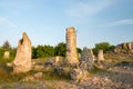 Pobiti kamani - phenomenon rock formations in Bulgaria near Varna Royalty Free Stock Photo