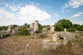 Pobiti kamani - phenomenon rock formations in Bulgaria near Varna Royalty Free Stock Photo