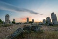 Pobiti kamani - phenomenon rock formations in Bulgaria near Varna Royalty Free Stock Photo