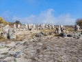 Pobiti kamani - phenomenon rock formations in Bulgaria near Varna Royalty Free Stock Photo