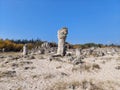 Pobiti kamani - phenomenon rock formations in Bulgaria near Varna Royalty Free Stock Photo