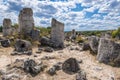 Pobiti Kamani rock formations protected area in Bulgaria Royalty Free Stock Photo