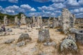 Pobiti Kamani rock formations protected area in Bulgaria Royalty Free Stock Photo