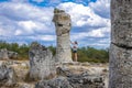 Pobiti Kamani rock formations protected area in Bulgaria Royalty Free Stock Photo