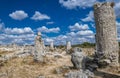 Pobiti Kamani rock formations protected area in Bulgaria Royalty Free Stock Photo