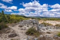 Pobiti Kamani rock formations protected area in Bulgaria Royalty Free Stock Photo