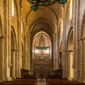 Interior of Royal Abbey of Santa Maria de Poblet in Spain