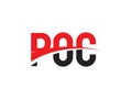 POC Letter Initial Logo Design Vector Illustration