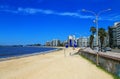 Pocitos beach along the bank of the Rio de la Plata in Montevide