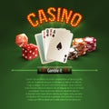 Pocker casino background Royalty Free Stock Photo