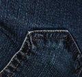 Pocket on bluejeans Royalty Free Stock Photo