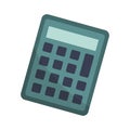Pocket calculator device. Mathematical accounting tool. Simple flat Vector. Finance calculation equipment. Royalty Free Stock Photo