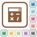 Pocket calculator simple icons