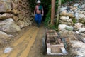 Pocket Gold Miner exiting from tight tunnel