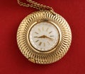 Pocket golden watch with chain Royalty Free Stock Photo