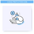 Pocket hand sanitizer line icon