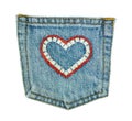 Pocket jeans Heart isolate