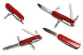 Pocket knife collection Royalty Free Stock Photo
