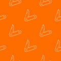Pocket knife pattern vector orange