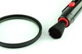 Pocket lens pen and brush for cleaning camera Royalty Free Stock Photo