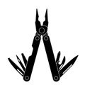 Pocket multi tool instrument. Royalty Free Stock Photo