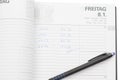 Pocket Planner and Pencil Isolated Royalty Free Stock Photo