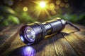 Pocket-Sized Powerhouse: A Mini LED Flashlight, Perfect for Everyday Carry & Emergency Preparedness Royalty Free Stock Photo