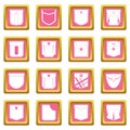 Pocket types icons pink