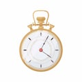 Vintage gold pocket watch. Old clock in flat style. Antique item. Royalty Free Stock Photo