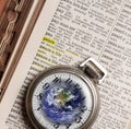 Pocket Watch and Dictionary Peace Royalty Free Stock Photo