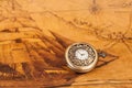 Pocket watch on old map background, Royalty Free Stock Photo