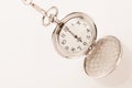 Pocket watch over white background Royalty Free Stock Photo