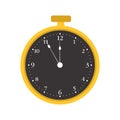 Pocket watch time clock vector old vector illustration antique icon. Retro gold pocket watch classic object vintage isolated white Royalty Free Stock Photo