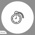 Pocket watch vector icon sign symbol Royalty Free Stock Photo