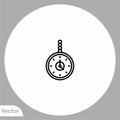 Pocket watch vector icon sign symbol Royalty Free Stock Photo