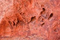 Pocketed Red Sandstone Face Royalty Free Stock Photo