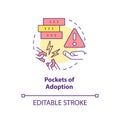 Pockets of adoption concept icon