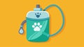 A pocketsized water pouch that can be easily stored in a purse or pocket for quick access to hydration for pets.. Vector Royalty Free Stock Photo